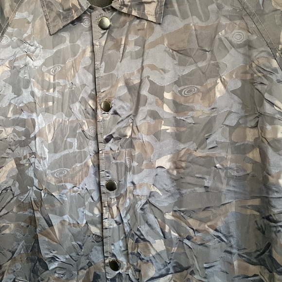 INSOMNIAC Camotech Men’s Fully Lined Nylon Jacket with Snap Button Closure Sz L - Picture 2 of 5
